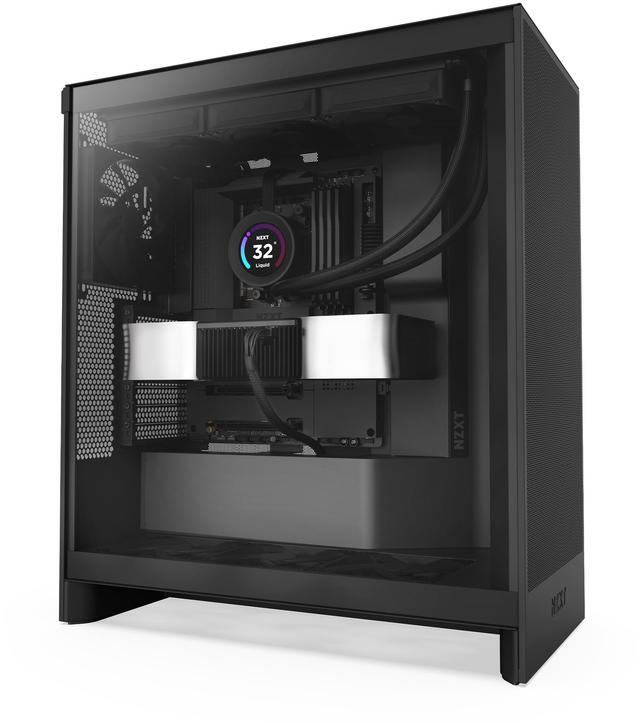 Alt view image 11 of 11 - NZXT H7 Flow (2024) Mid-Tower Case - All Black-CM-H72FB-01