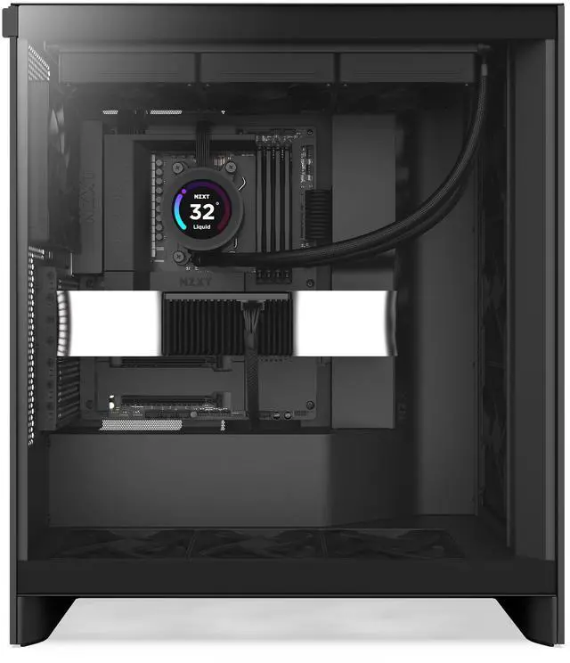 Alt view image 10 of 11 - NZXT H7 Flow (2024) Mid-Tower Case - All Black-CM-H72FB-01
