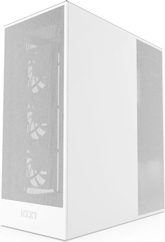 Alt view image 4 of 11 - NZXT H7 Flow (2024) Mid-Tower Case - All White-CM-H72FW-01