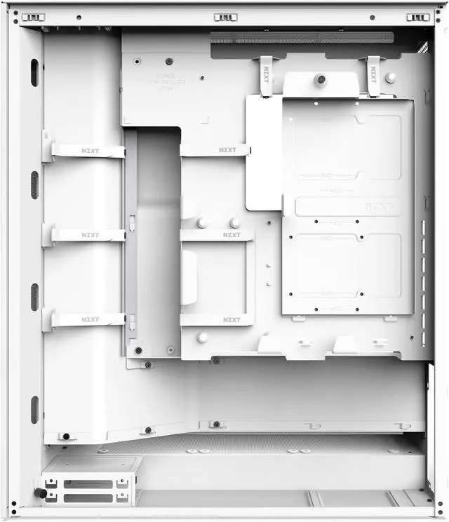Alt view image 2 of 11 - NZXT H7 Flow (2024) Mid-Tower Case - All White-CM-H72FW-01