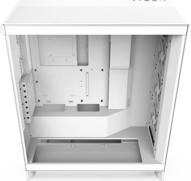 Alt view image 3 of 11 - NZXT H7 Flow (2024) Mid-Tower Case - All White-CM-H72FW-01