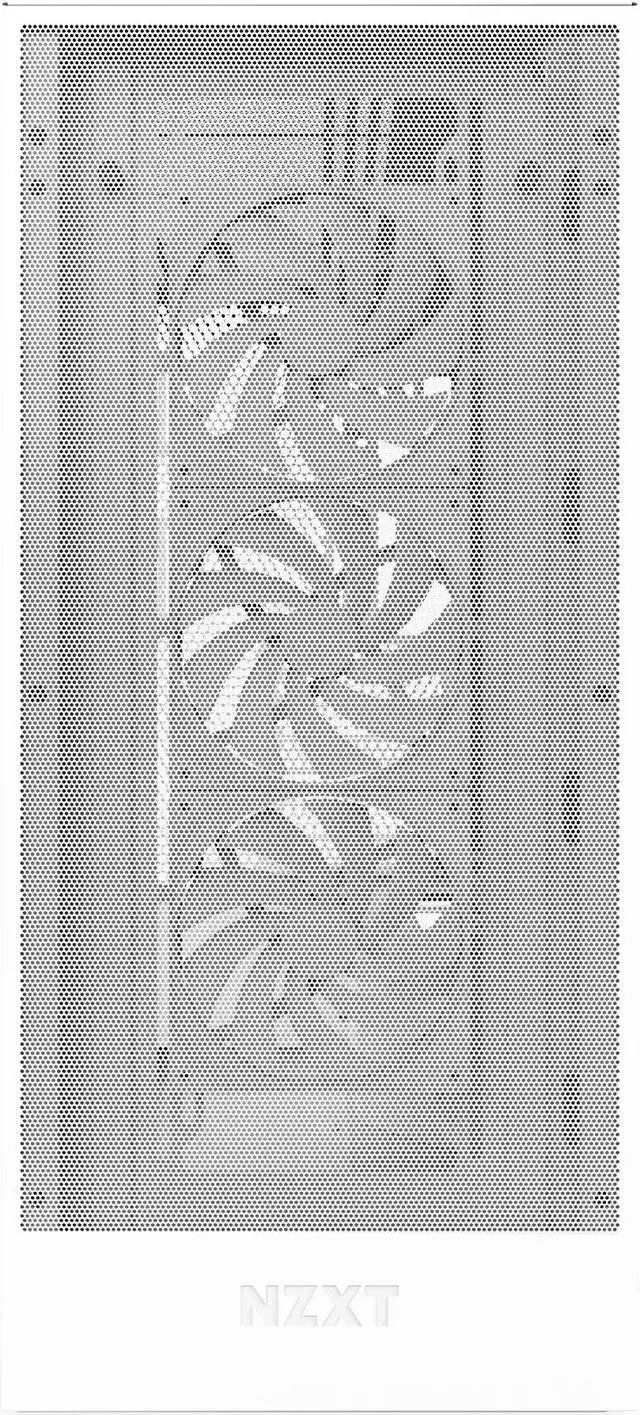 Alt view image 7 of 11 - NZXT H7 Flow (2024) Mid-Tower Case - All White-CM-H72FW-01