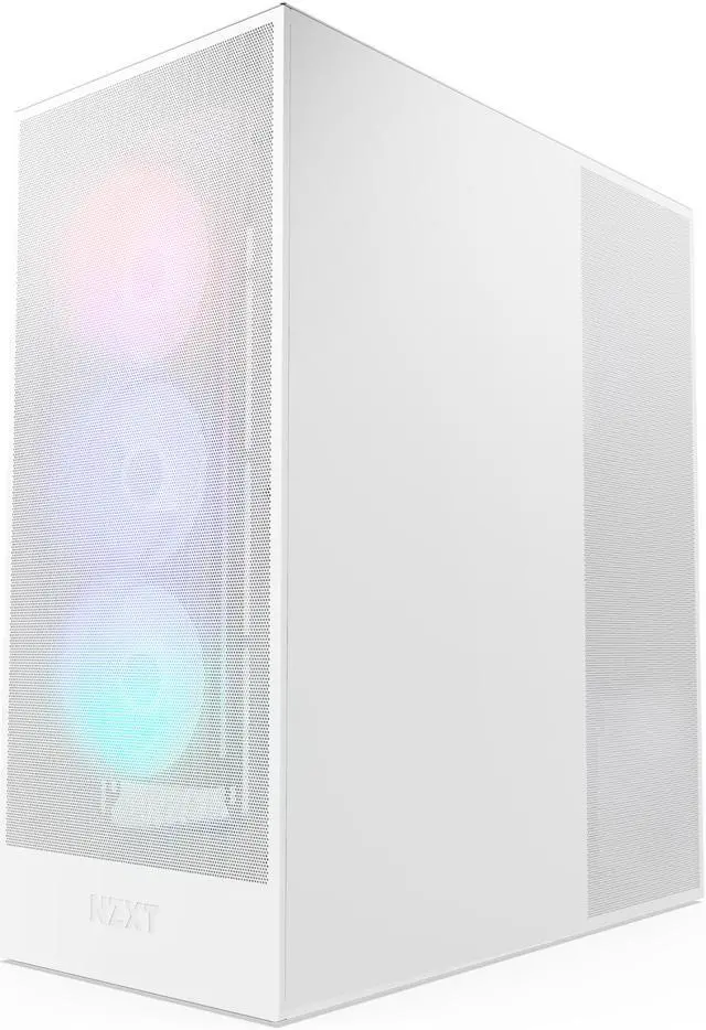 Alt view image 2 of 12 - NZXT H7 Flow RGB (2024) Mid-Tower Case - All White-CM-H72FW-R1