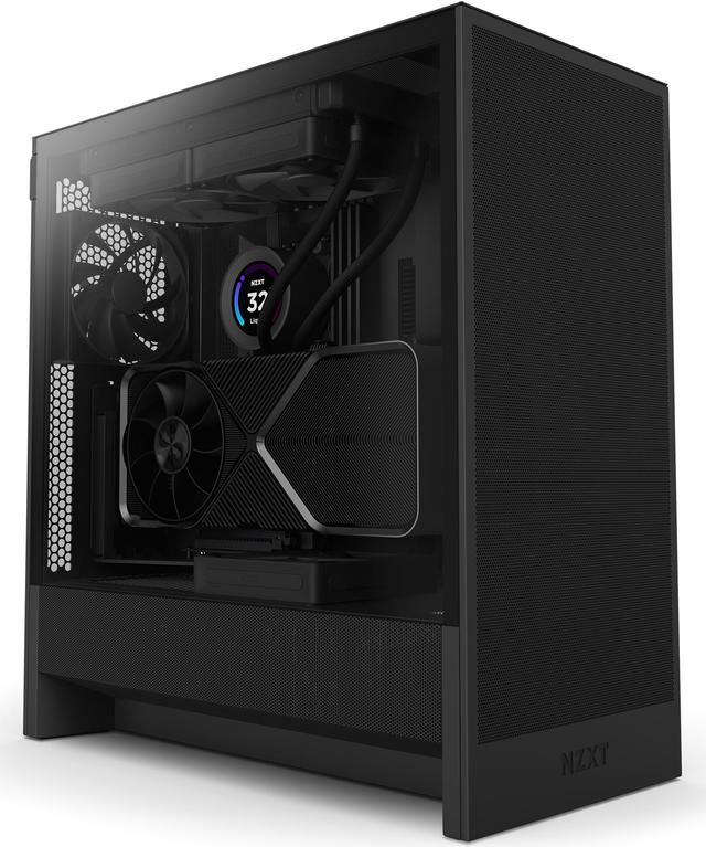Alt view image 10 of 12 - NZXT H Series H5 Flow 2024 Edition ATX Mid Tower Chassis All Black Color