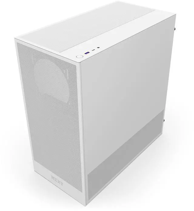 Main image of NZXT H Series H5 Flow 2024 Edition ATX Mid Tower Chassis All White Color