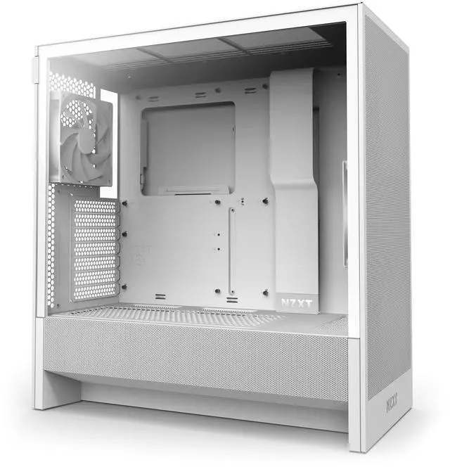 Alt view image 3 of 13 - NZXT H Series H5 Flow 2024 Edition ATX Mid Tower Chassis All White Color