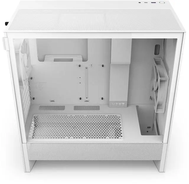 Alt view image 4 of 13 - NZXT H Series H5 Flow 2024 Edition ATX Mid Tower Chassis All White Color