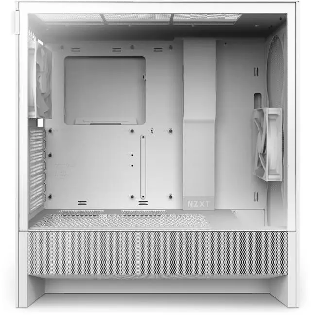 Alt view image 5 of 13 - NZXT H Series H5 Flow 2024 Edition ATX Mid Tower Chassis All White Color