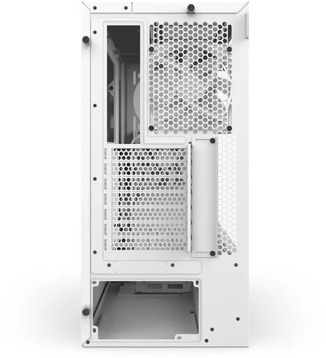 Alt view image 9 of 13 - NZXT H Series H5 Flow 2024 Edition ATX Mid Tower Chassis All White Color