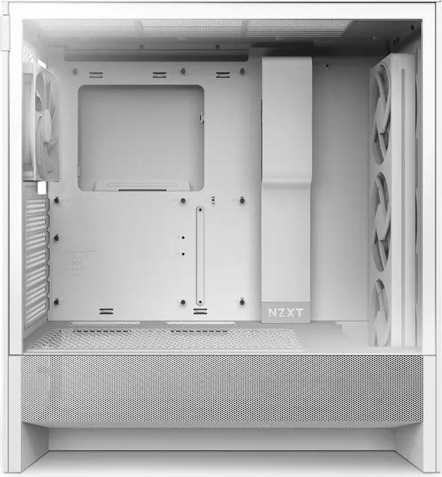 Alt view image 5 of 13 - NZXT H Series H5 Flow 2024 RGB Edition ATX Mid Tower Chassis All White Color