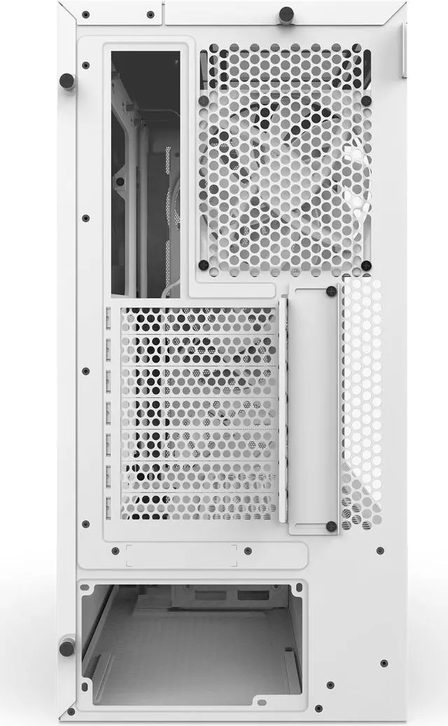 Alt view image 9 of 13 - NZXT H Series H5 Flow 2024 RGB Edition ATX Mid Tower Chassis All White Color