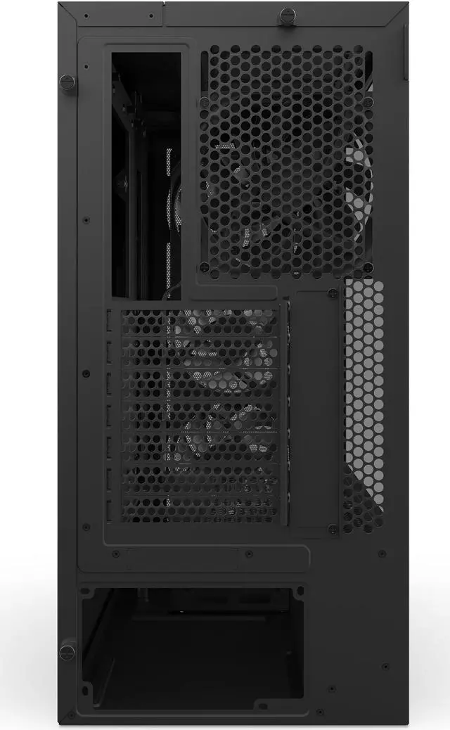 Alt view image 9 of 13 - NZXT H Series H5 Flow 2024 RGB Edition ATX Mid Tower Chassis All Black Color