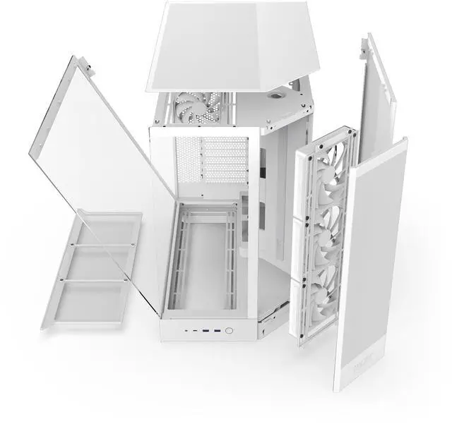 Alt view image 11 of 11 - NZXT H9 Flow (2025) CM-H92FW-01 Large Dual-Chamber ATX Mid-Tower - White
