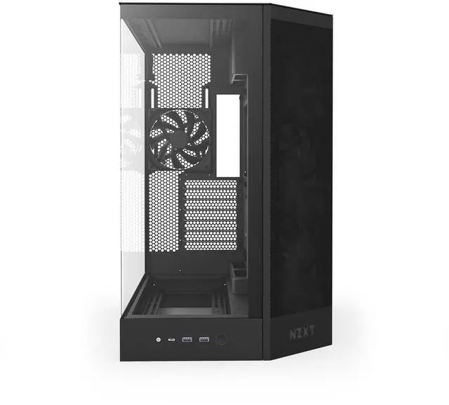 Alt view image 6 of 11 - NZXT H9 Flow (2025) CM-H92FW-01 Large Dual-Chamber ATX Mid-Tower - Black