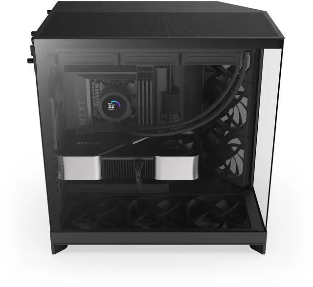Alt view image 3 of 11 - NZXT H9 Flow (2025) CM-H92FW-01 Large Dual-Chamber ATX Mid-Tower - Black
