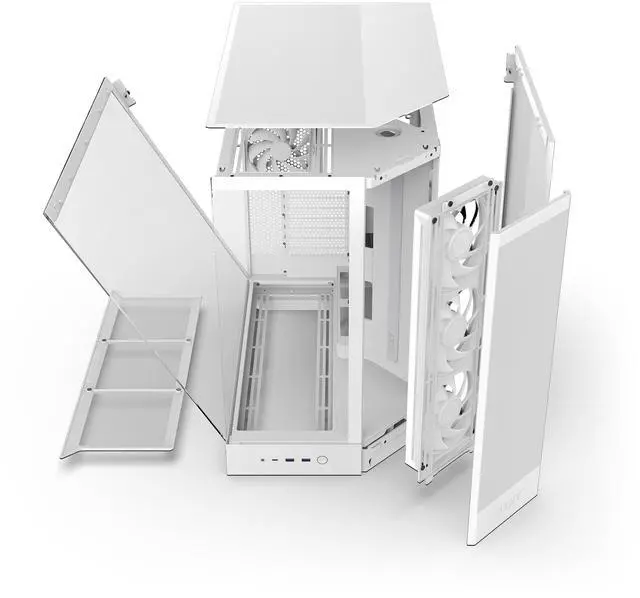 Alt view image 11 of 11 - NZXT CM-H92FW-R1 White SGCC / Tempered Glass Mid-Tower Case (Computer Cases - ATX Form)