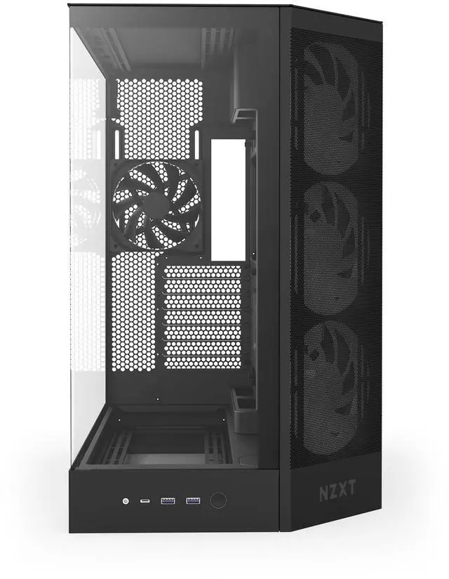 Alt view image 7 of 11 - NZXT CM-H92FB-R1 Black tinted tempered glass Mid-Tower Case (Computer Cases - ATX Form)