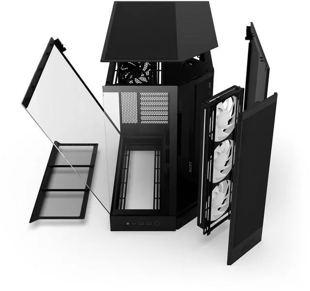 Alt view image 11 of 11 - NZXT CM-H92FB-R1 Black tinted tempered glass Mid-Tower Case (Computer Cases - ATX Form)
