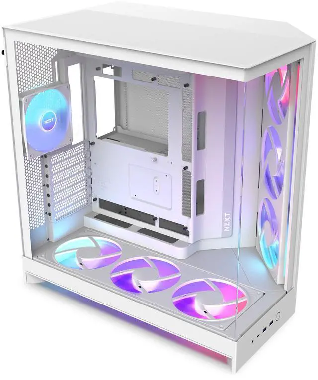 Alt view image 5 of 14 - NZXT CCM-H92FW-P1 White SGCC / Tempered Glass Mid-Tower Case (Computer Cases - ATX Form)