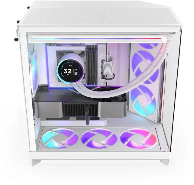 Alt view image 4 of 14 - NZXT CCM-H92FW-P1 White SGCC / Tempered Glass Mid-Tower Case (Computer Cases - ATX Form)