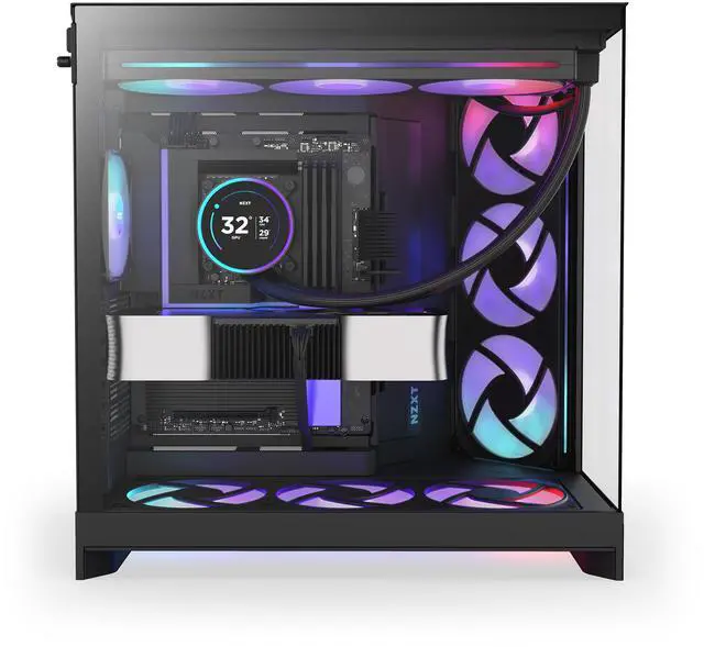 Alt view image 3 of 14 - NZXT CM-H92FB-P1 Black tinted tempered glass Mid-Tower Case (Computer Cases - ATX Form)
