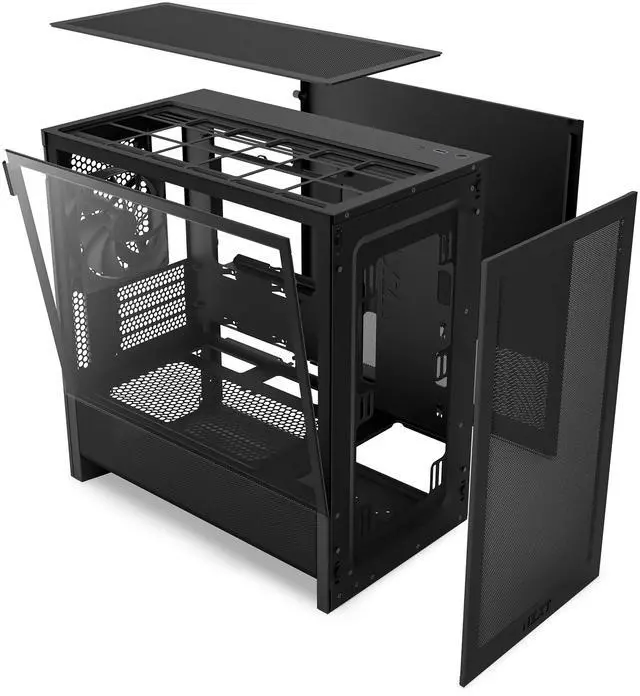 Alt view image 8 of 13 - NZXT CC-H31FB-01 Black tinted tempered glass Micro ATX Cases Case  (Computer Cases - ATX Form)
