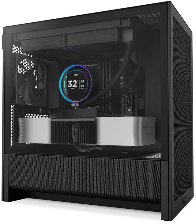 Alt view image 2 of 13 - NZXT CC-H31FB-01 Black tinted tempered glass Micro ATX Cases Case  (Computer Cases - ATX Form)