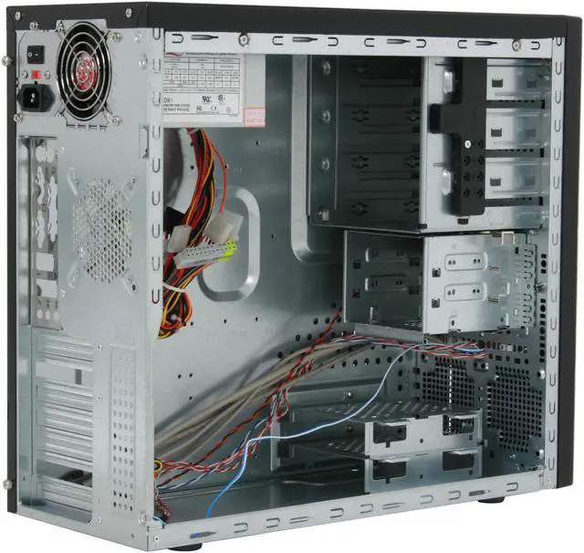 Alt view image 8 of 13 - Rosewill TU-155 Black 0.8mm SGCC Steel ATX Mid Tower Computer Case with 400W(20+4 pin) Power Supply