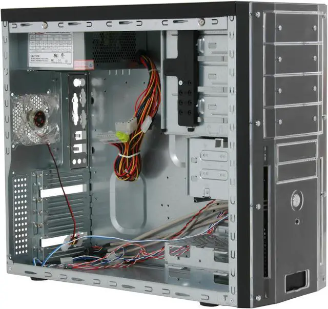 Alt view image 10 of 13 - Rosewill TU-155 Black 0.8mm SGCC Steel ATX Mid Tower Computer Case with 400W(20+4 pin) Power Supply