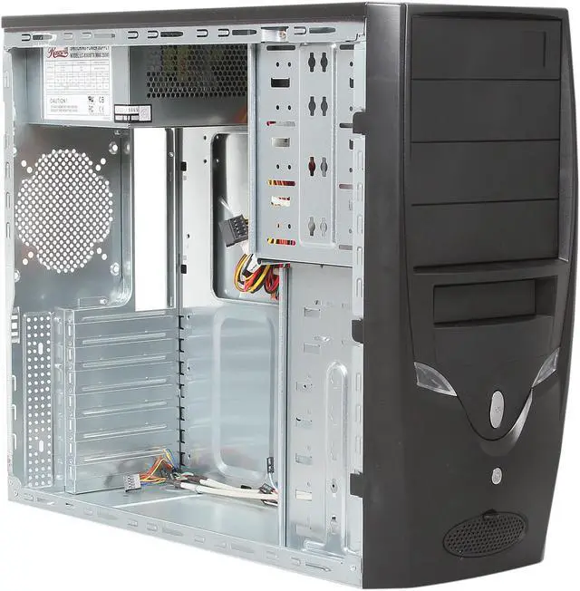 Alt view image 7 of 9 - Rosewill R103A - Black Steel ATX Mid Tower Computer Case - 350W 20 + 4-Pin Connector Power Supply