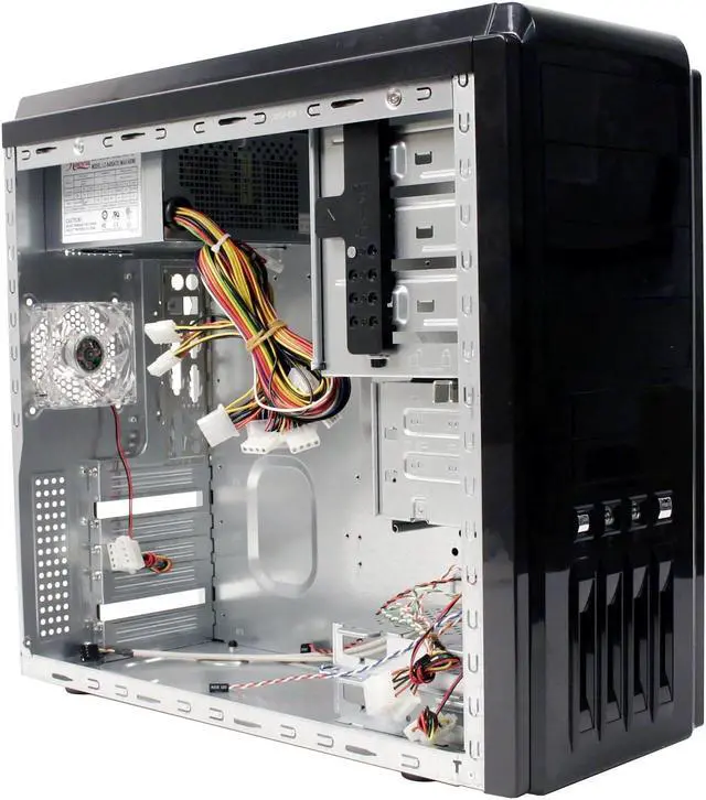 Alt view image 6 of 16 - Rosewill TU-153 Black Steel ATX Black 0.8mm SECC Steel  Mid Tower Computer Case 400W(20+4 pin) Power Supply