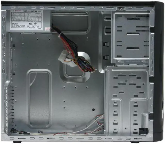 Alt view image 9 of 15 - Rosewill R203A Black Steel ATX Mid Tower Computer Case 350W Power Supply