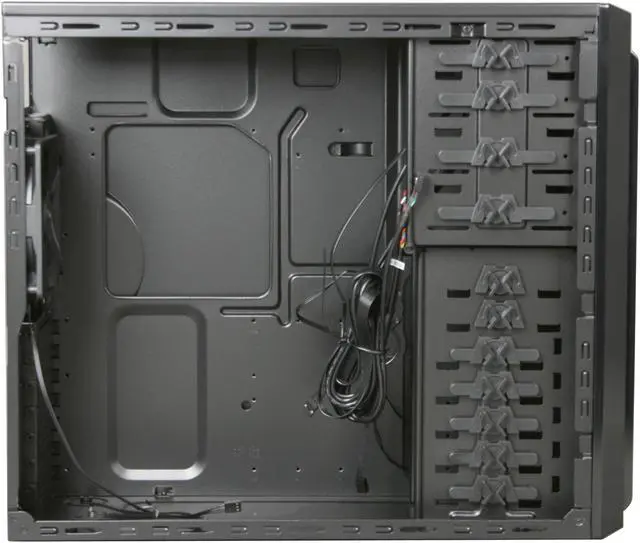 Alt view image 6 of 9 - Rosewill ATX Mid Tower Computer Case, Blue LED Fan, Black Steel & Plastic - BLACKBONE