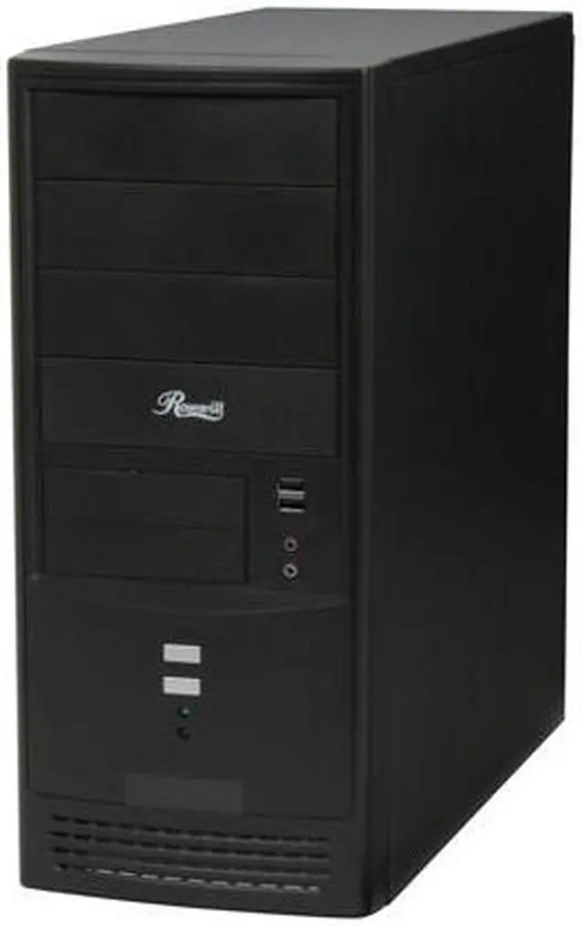 Alt view image 3 of 11 - Rosewill R804BK Black Steel ATX Mid Tower Computer Case with 20+4Pin&1 SATA Connectors 350W Power Supply