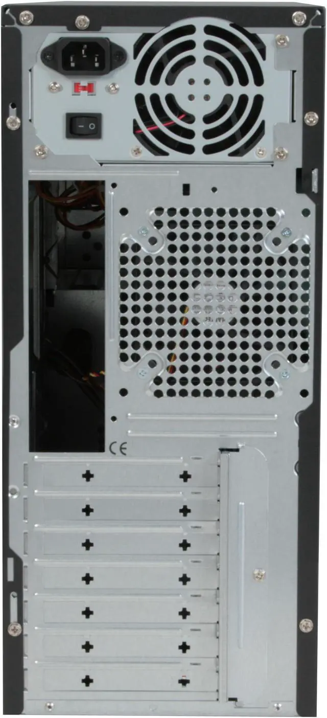Alt view image 10 of 11 - Rosewill R804BK Black Steel ATX Mid Tower Computer Case with 20+4Pin&1 SATA Connectors 350W Power Supply