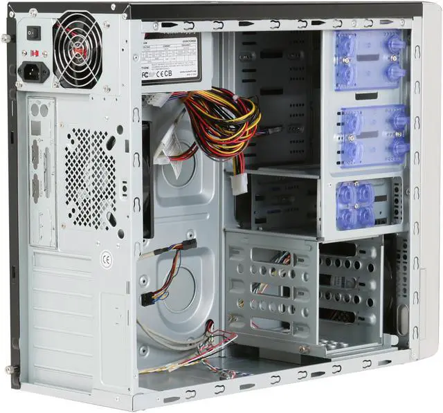 Alt view image 7 of 13 - Rosewill R604TSB-N 3 x120mm Cooling Fan Pre-Installed on the TOP,Front and Rear ,ATX Mid Tower Computer Case with 450W Power Supply