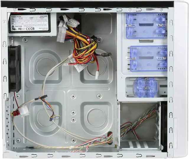 Alt view image 8 of 13 - Rosewill R604TSB-N 3 x120mm Cooling Fan Pre-Installed on the TOP,Front and Rear ,ATX Mid Tower Computer Case with 450W Power Supply