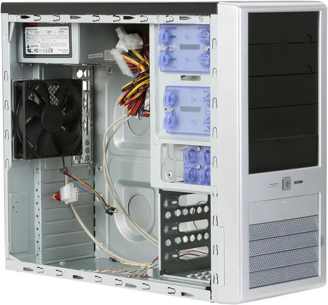 Alt view image 9 of 13 - Rosewill R604TSB-N 3 x120mm Cooling Fan Pre-Installed on the TOP,Front and Rear ,ATX Mid Tower Computer Case with 450W Power Supply