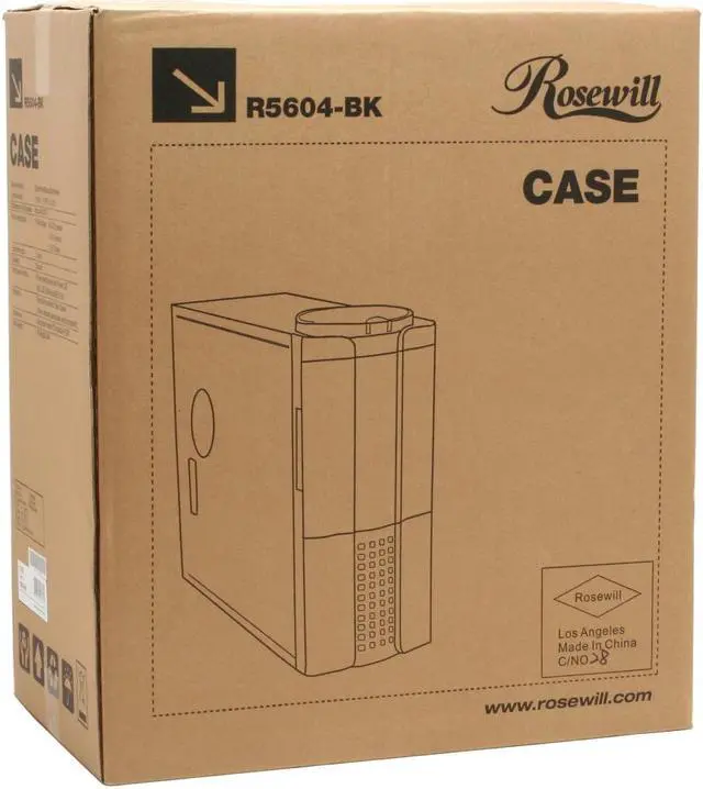 Alt view image 10 of 16 - Rosewill R5604-BK  0.8mm Japanese Cold Rolled Steel Dual 120mm Fans Screw-Less design ATX Mid Tower Computer Case