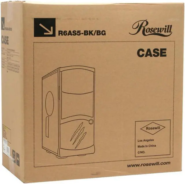 Alt view image 15 of 15 - Rosewill R6AS5-BK 0.8mm SECC 120mm Fan ATX Mid Tower Computer Case