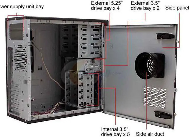 Alt view image 6 of 15 - Rosewill R6A34-SL 0.8mm SECC 120mm Fan ATX Mid Tower Computer Case