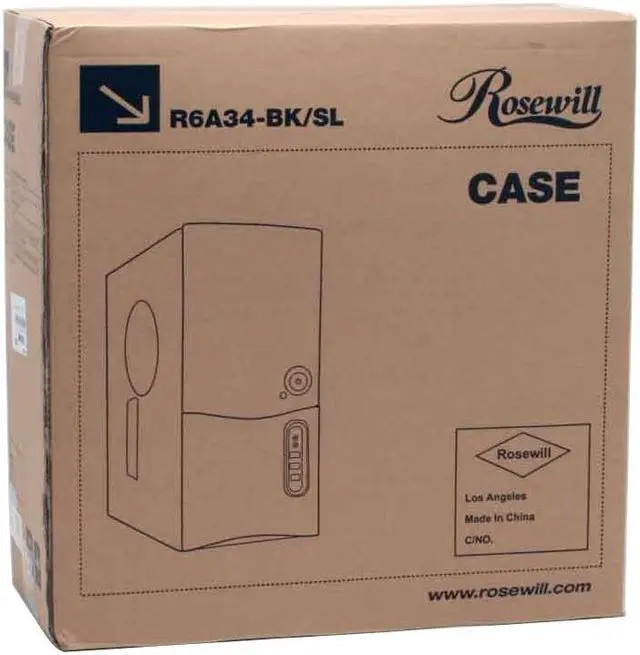 Alt view image 10 of 15 - Rosewill R6A34-SL 0.8mm SECC 120mm Fan ATX Mid Tower Computer Case