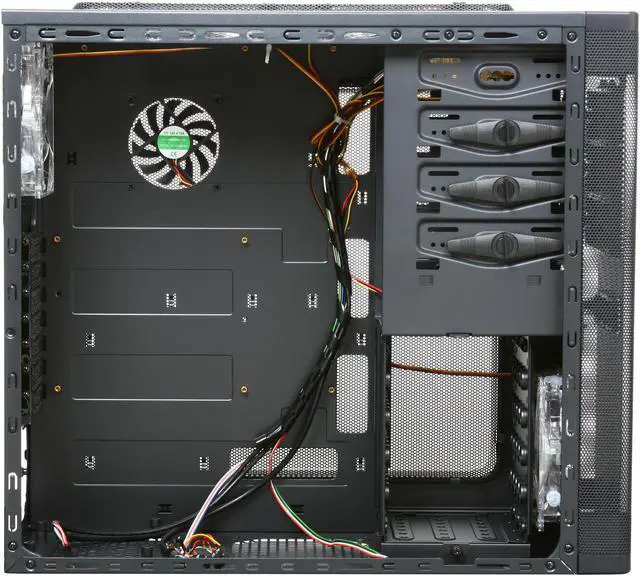 Alt view image 8 of 11 - Rosewill ARMOR Gaming ATX Mid Tower Computer Case ,Full mesh design front bezel, comes with Six Fans-1x Front 120mm Fan, 2x Top 120mm Fan, 1x Rear 120mm Fan, 1x 80mm Fan on motherboard tray, 1x Side 200mm Fan, option Fan-1x Bottom 120mm Fan