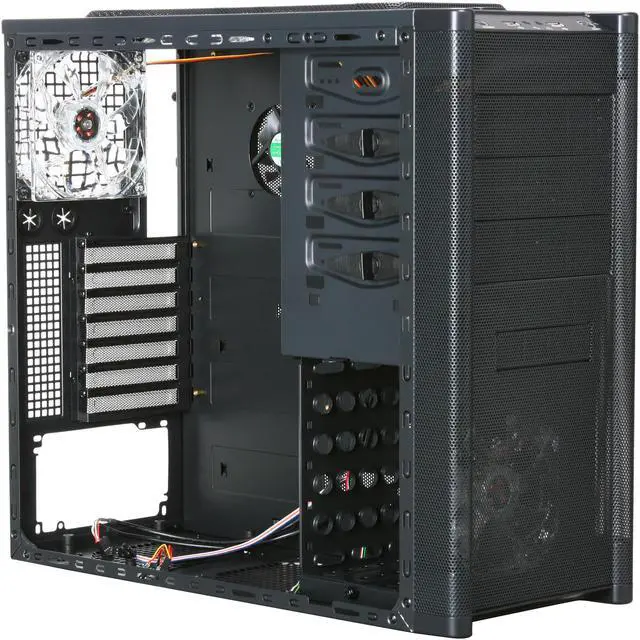 Alt view image 9 of 11 - Rosewill ARMOR Gaming ATX Mid Tower Computer Case ,Full mesh design front bezel, comes with Six Fans-1x Front 120mm Fan, 2x Top 120mm Fan, 1x Rear 120mm Fan, 1x 80mm Fan on motherboard tray, 1x Side 200mm Fan, option Fan-1x Bottom 120mm Fan