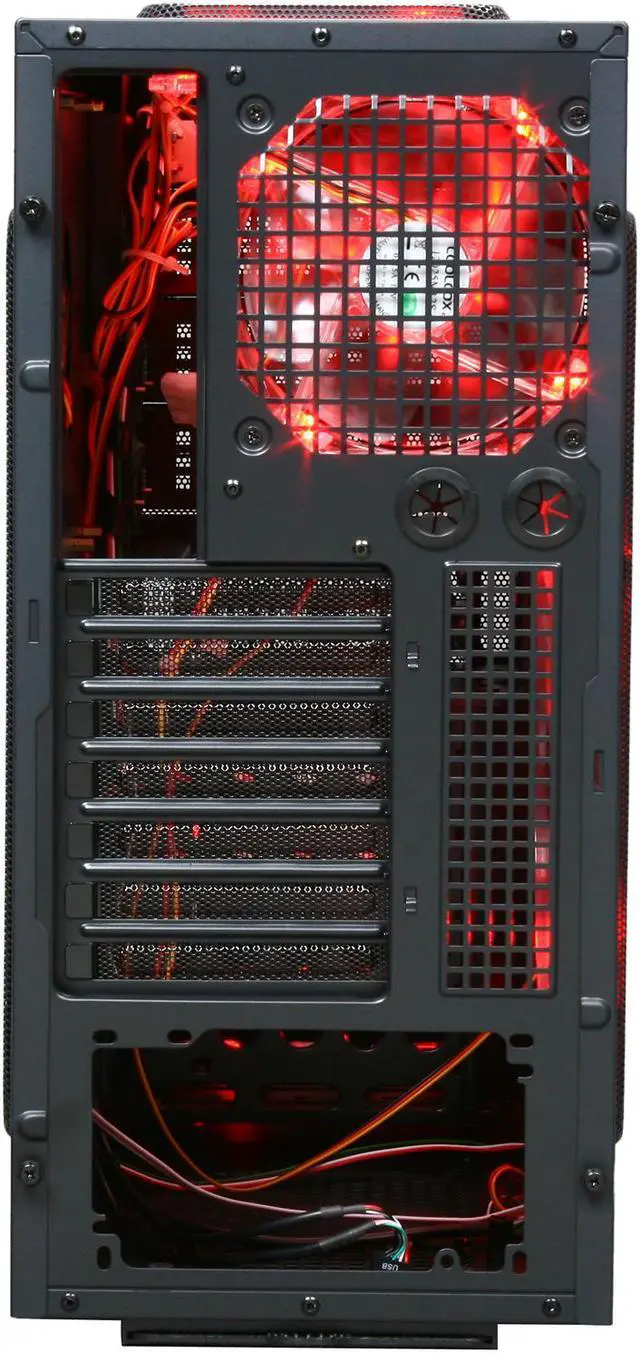 Alt view image 10 of 11 - Rosewill ARMOR Gaming ATX Mid Tower Computer Case ,Full mesh design front bezel, comes with Six Fans-1x Front 120mm Fan, 2x Top 120mm Fan, 1x Rear 120mm Fan, 1x 80mm Fan on motherboard tray, 1x Side 200mm Fan, option Fan-1x Bottom 120mm Fan