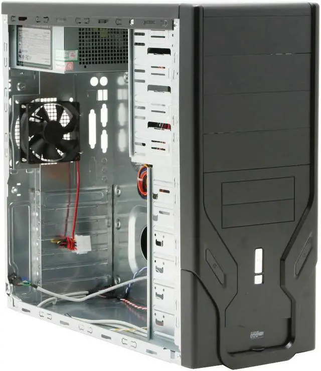 Alt view image 11 of 15 - Rosewill R6422 BK ATX Mid Tower Computer Case+350W Power Supply