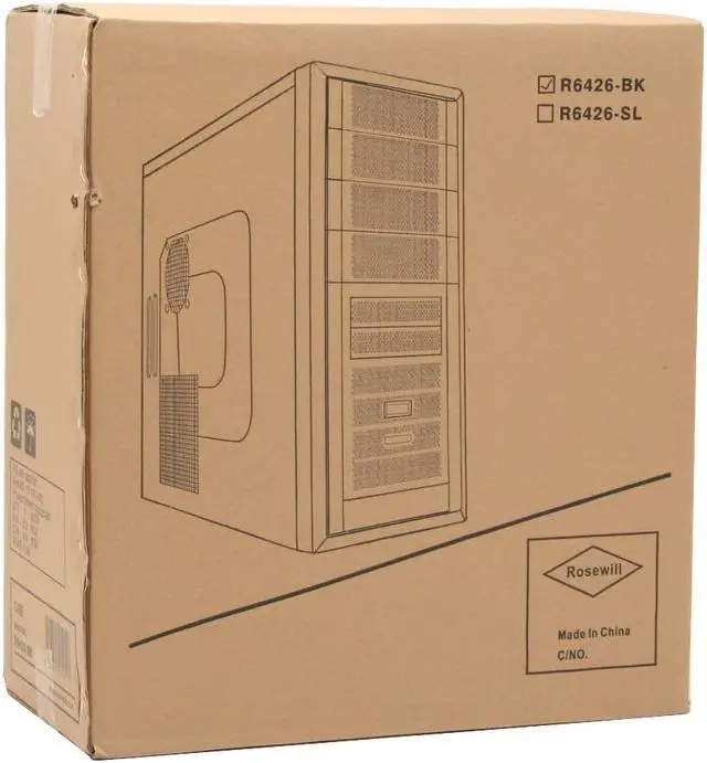 Alt view image 15 of 15 - Rosewill R6426 BK ATX Mid Tower Computer Case+350W Power Supply