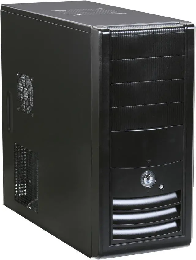 Main image of Rosewill R5717 BK Black 120mm Fan Pre-Installed on the Top and 80mm Slim Fan Cooling HDD,ATX Mid Tower Computer Case with 450W Power Supply