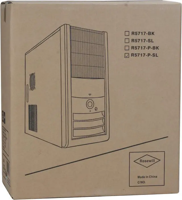 Alt view image 14 of 14 - Rosewill R5717-P SL ATX Mid Tower Computer Case - 120mm Pre-Installed Fan on Top and Slim 80mm HDD Cooling Fan