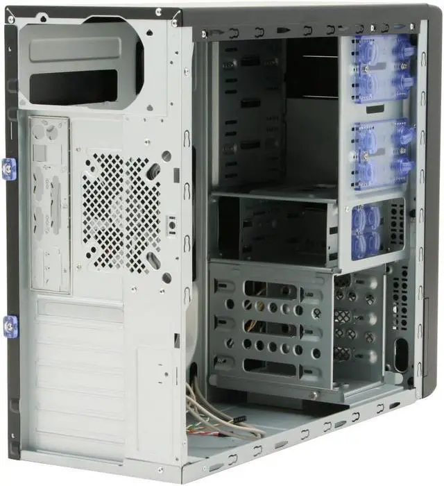 Alt view image 10 of 12 - Rosewill R604-P BK 120mm Fan ATX Mid Tower Computer Case,with mesh air filters,adjustable vents & Tool-Free kits
